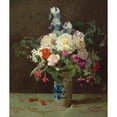 thumbnail image 3 of George Cochran Lambdin 20x23 Black Modern Framed Museum Art Print Titled - Vase of Flowers, 3 of 5