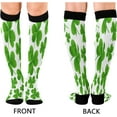 thumbnail image 2 of Coolnut 1 Pack St. Patrick's Day Clover Compression Socks for Women Men, Knee High Stockings for Athletic Sports,Running,Travel, 2 of 7