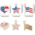 thumbnail image 2 of 60 piezas de abalorios de bandera americana colgantes de aleación de abalorios de bandera americana abalorios de esmalte patriótico para manualidades de bricolaje (3 estilos) Sincero Hogar, 2 of 4