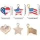 thumbnail image 2 of 60 piezas de abalorios de bandera americana colgantes de aleación de abalorios de bandera americana abalorios de esmalte patriótico para manualidades de bricolaje (3 estilos) brillar Juguete, 2 of 4