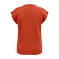 thumbnail image 5 of T Shirts for Women 2026 Summer Short Sleeve Crewneck Jacquard Loose Dressy Casual Tshirt Blouse, 5 of 6