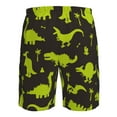 thumbnail image 6 of Disketp Men'S Swim Trunks Hawaiian Breathable Surf Beach Swimsuits Mesh Lining Beach Shorts With Pockets-Cute Cartoon Dinosaurs Green Silhouette Pattern, 6 of 9
