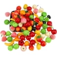 thumbnail image 2 of 75 PCS Artificial Lifelike Fruits Decoration Fake Pear Strawberry Apple Mango Peach Tomato Banana Pomegranate Olive Watermelon Combination, 2 of 3