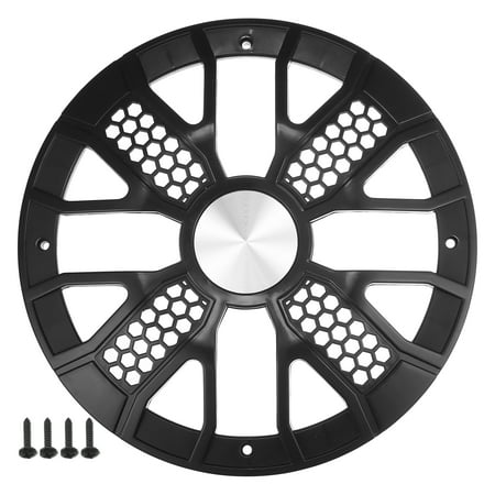 Unique Bargains 10" Car Speaker Grills Cover Mesh Round 10 Inch Audio Subwoofer Protector with Mounting Screws ABS Black