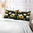 thumbnail image 6 of Beautiful Sunflowers Chamomile Cornflowers Flowers Floral Plush Pillow Case, Zippered Bed Pillow Pillowcases, Super Soft and Cozy Pillowcase Covers for Sleep Decor Giftsation - Size 20x26in, 6 of 7