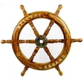 thumbnail image 6 of Nagina International Welcome Aboard Embedded Premium Handcrafted Nautical Pirate's Wall Decor Ship Wheel (36 Inches, Wooden Handle), 6 of 6