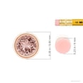 thumbnail image 3 of Angara Collier en Morganite Naturelle - Pendentif Solitaire Rond avec Lunette de 1,65 ct en Or Rose 14K pour Femmes, 3 of 8