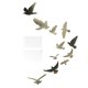 thumbnail image 1 of Agregue un encanto mágico a la decoración de su dormitorio y sala de estar Calcomanías de pared con espejo 3D de pájaro dorado, 1 of 8