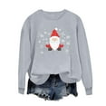 thumbnail image 6 of Christmas Sweatshirt Women Christmas Tree Cake Graphic Sweater Shirts Xmas Holiday Pullover Cute Long Sleeve Tops Gray L, 6 of 6