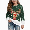 thumbnail image 4 of Gerichy Boys Girls Christmas Sweatshirt, Cute Reindeer Graphic Pullover Funny Xmas Shirt Tops 1T-14T, 4 of 7