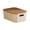 E, variant on Rounded Rectangular Lidded Storage Bin Box, Back to School Dorm Room Essentials Closet Shelf and Desk Organizer