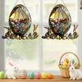 thumbnail image 4 of Taicans ‌Easter Stained Glass Sun Catcher,Spring Window Decor - Colorful Mosaic Egg Design with Bunny & Eggs Accents,20cm/7.87in,Festive Home Decoration for Holiday Windows‌, 4 of 6