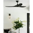 thumbnail image 6 of 52 inch Propeller Ceiling Fan with Remote Control (3-Blade)-Brushed Steel Finish-Koa Blade Color Bailey Street Home 96-Bel-2884857, 6 of 10