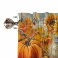 thumbnail image 5 of Fall Valances for Windows, Pumpkin Cute Squirrel Thanksgiving Maple Leaves Rod Pocket Short Window Valance Curtains Holiday Window Treatment for Kitchen Living Room Bathroom, 60"x18", 5 of 6