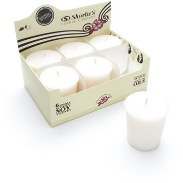 Pure Sandalwood Soy Votive Candles - Scented with Natural Fragrance Oils - 6 White Natural Votive Candle Refills - Incense & Earth Collection