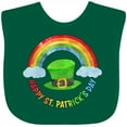 thumbnail image 3 of Inktastic Happy St. Patrick's Day Rainbow and Hat Boys or Girls Baby Bib, 3 of 4