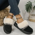 thumbnail image 6 of Mepaouo Fuzzy House Slippers for Women Memory Foam Suede Mules Mini Boots Winter Snow Slip on Shoes, 6 of 8