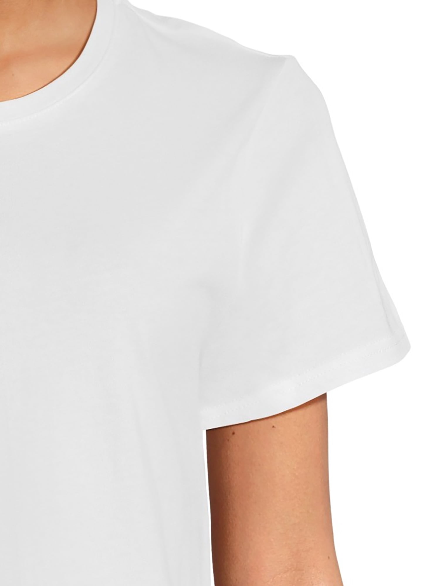 RealSize Women's Crewneck Tee with Short Sleeves, Sizes XS-XXXL