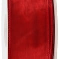thumbnail image 5 of LaRibbons 1 1/2" Wired Sheer Ribbon | Red | 50 Yard Roll, 5 of 5