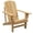 Natural Wood, variant on Topcobe Large Lounge Chair, Rustic Outdoor Fire Pit Chair, Porch Lounge with Integrated Cupholder, Rich Brown Wood Design