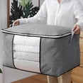 thumbnail image 4 of FloreceBien 4 Piezas Bolsa de Almacenamiento de Edredón Organizador Gran Capacidad Transpirable Casa Mudanza Ropa Bolsa de Embalaje Gris, 4 of 5