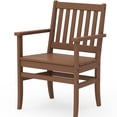 thumbnail image 3 of Better Homes & Gardens by POLYWOOD Southlake Outdoor Dining Arm Chair (2 Chairs), All-Weather HDPE, Patio Seat, Teak, 3 of 13