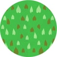 thumbnail image 1 of Ahgly Company Machine Washable Indoor Round Transitional Lime Green Area Rugs, 6' Round, 1 of 7