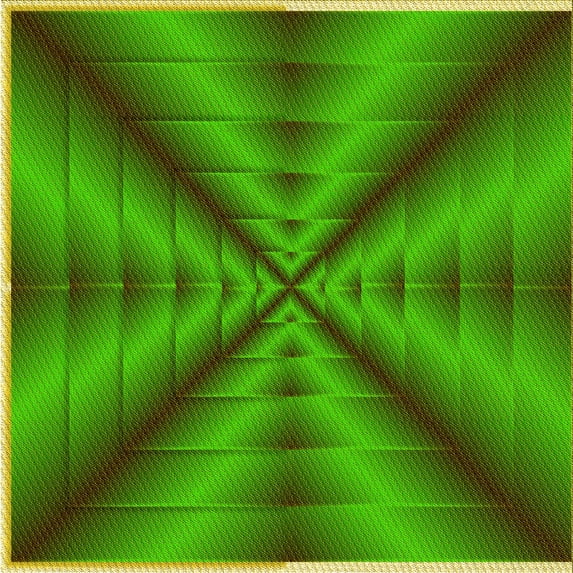 Ahgly Company Indoor Square Patterned Pea Green Area Rugs, 8' Square