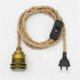 thumbnail image 1 of Kit de lámpara colgante de cuerda de cáñamo vintage con enchufe de interruptor, cable de luz colgante de un solo cabezal DIY, enchufe de cuerda E27, cable textil, iluminación decorativa, 1 of 5