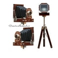 thumbnail image 2 of Vintage Wooden Camera Showpiece - Retro Foldable Movie Camera Replica with Tripod - Home Office Decor - Camera Replica Showpiece, 2 of 6