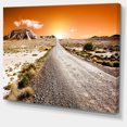 thumbnail image 2 of Sunset Desert with Pebble Road - Landscape Canvas Art Print, 2 of 4
