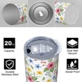 thumbnail image 4 of Pioneer Flower Floral Print Pattern 20oz Skinny Tumbler with Straw & Lid, Double Wall Vacuum Insulated Cup, Leak-Proof, Cup Holder Friendly, Hot 6H Cold 12H, 4 of 6