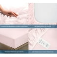thumbnail image 5 of Royale Linens 400 Thread Count 100% American Grown Cotton Fitted Sheet Full Size - All Around Elastic Fitted Sheet - Luxury Sateen Weave - Snug Fit Bottom Sheet Fit Up to 16 Inch (Full, Kyoto Blush), 5 of 9