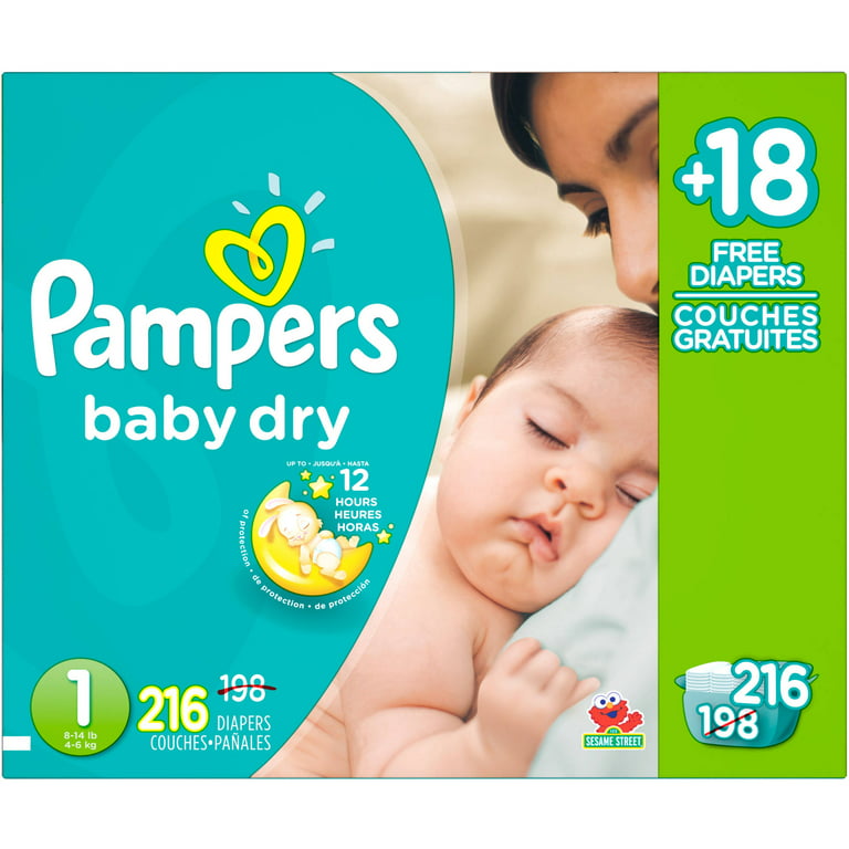 PAMPERS BABY-DRY TAILLE 7 60 COUCHES