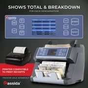 Cassida 6600 UV/MG Business Grade Currency Counter Machine, High-Speed Bill Counter and Cash Handling Equipment with a 400 Bill Hopper Capacity, Counts 1400 Bill/Min