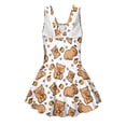 thumbnail image 5 of Uourmeti Cartoon Capybara & Orange Skirted One Piece Swimsuit for Girls - Quick Dry, Soft Stretch Swim Dress for Beach & Pool Vacations, 5 of 8