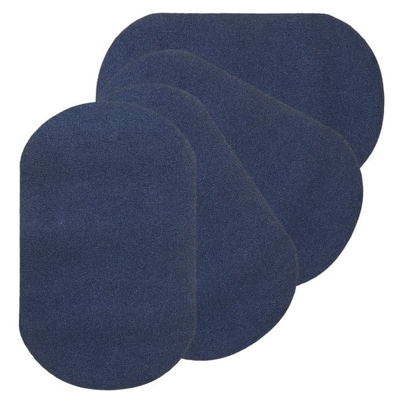 Uxcell Iron-on Patches 4 Pcs 7 x 4 inch Elbow Knee Velvet Patches Kit for Pants Shirts Jackets Blue