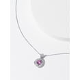 thumbnail image 3 of Rhodium Plated Sterling Silver Created Alexandrite June Birthstone Love Knot Pendant Necklace for Women Gift for Her, 3 of 4
