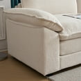 thumbnail image 4 of UBesGoo Convertible Sectional Sofa with Chaise L Shaped Couch with Ottoman Reversible 2-Seat Sofa Sectional Couch Sets for Apartment Teddy White, 4 of 12