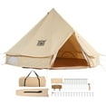 thumbnail image 1 of KFFKFF Fabric Yurt Shelter, All-Weather 7m/22.97ft Camping Tent, Equipped with Stove Jack, Ventilated Shelter Accommodates 12 Individuals, Ideal for Family Outdoors, Hunting, and Gatherings, 1 of 9