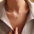 thumbnail image 4 of Turandoss June Birthstone Necklaces for Women 14K Gold Plated Dainty Alexandrite Light Purple Color Birthstone Layered Necklace Gold CZ Necklace Cute Women Jewelry Birthday Gifts, 4 of 7