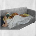 thumbnail image 6 of Gingerbread Man Soft Flannel Fleece Throw Blanket, Gingerbread Man Holding a White Page Funny Xmas Character Print, Cozy Plush for Indoor and Outdoor Use, 50" x 60", Multicolor, by Ambesonne, 6 of 6