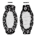 thumbnail image 5 of FKELYI Black Dog Cat Paw Print Mule Bench Seat Cover 2 Pcs Set Dustproof UTV Seat Cover Compatible with Kawasaki Mule 600/610 Anti-Scratch Seats Protector Decor, 5 of 7