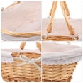 thumbnail image 3 of unbranded Cesta Natural Tejida Con Asa Para Recoger Verduras Y En Hogar Color Marrón Claro, 3 of 6