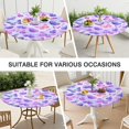 thumbnail image 7 of Purple Butterfly Lavender Pattern Round Fitted Tablecloth with Elastic Edge,Dining Table Cover Waterproof,Outdoor Round Tablecloth for Camping,Dining,Indoor and Outdoor, 7 of 7