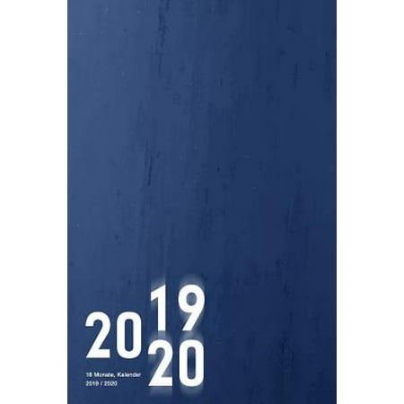 18 Monate, Kalender 2019 / 2020: Wochenplaner und Terminplaner, Juli 2019 bis Dezember 2020, blau