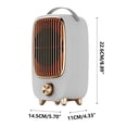 thumbnail image 2 of HIBIBUD 2026 New Portable Space Heater,900W Small Household Desktop Heater,Winter Fast Heating Mini Heater Fan with Thermostat Control for Indoor Office Bedroom (White), 2 of 7