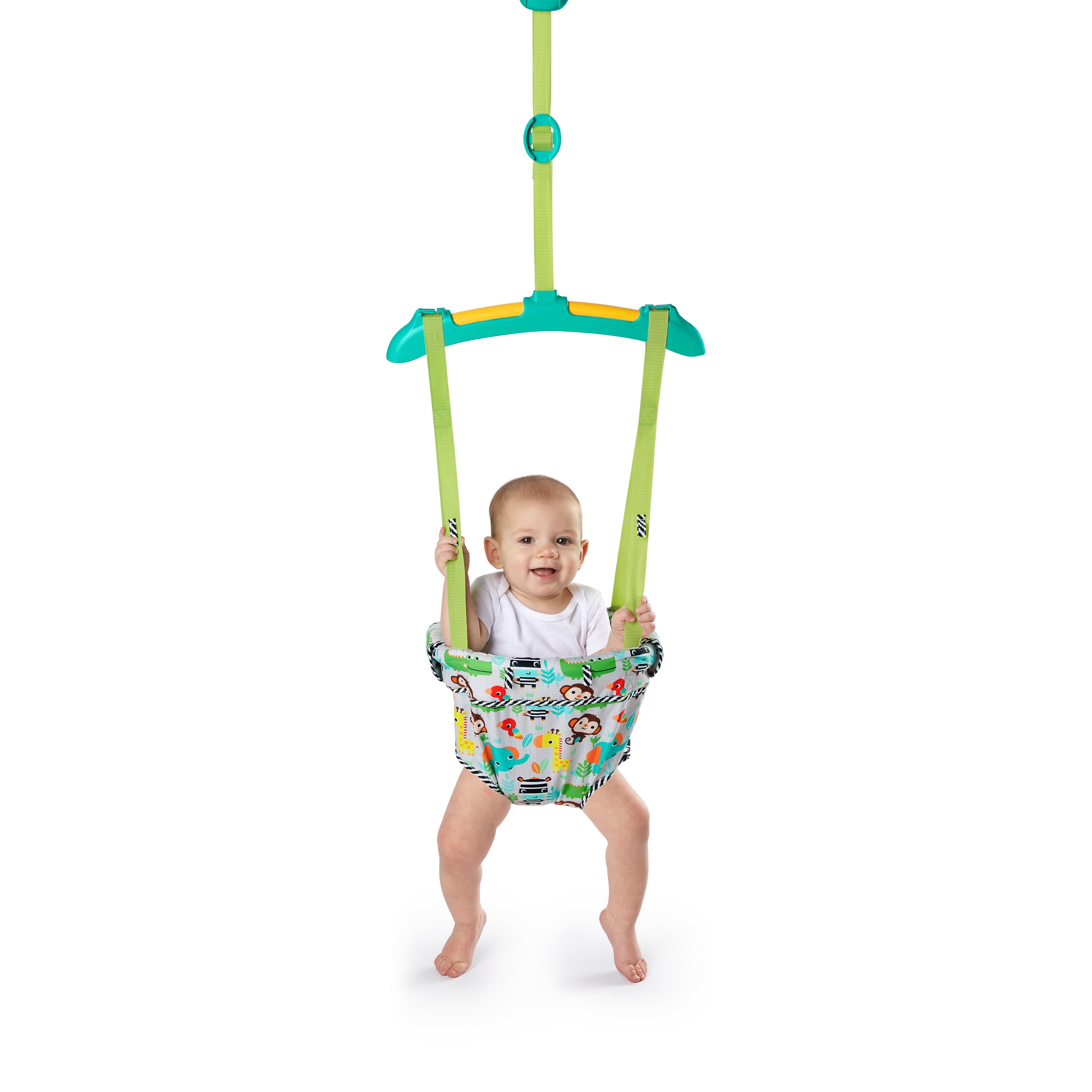Bright Starts Baby Door Jumper Swing Bouncer Adjustable Newborn Safari Toys 
