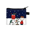 thumbnail image 4 of Monedero de dibujos animados para niños, de Snoopy y Charlie Brown, de Navidad, bonito monedero corto de animación, para niño y niña, bolsa de almacenamiento para auriculares con monedas pequeñas, 4 of 5