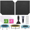 thumbnail image 1 of 10 Pack Trampoline Repair Patch 4.1 x 4.1 Inch Square Puncture Repair Patch Waterproof Trampoline Repair Fixing Kit for Trampoline Tents Awnings Inflatable Mattress, 1 of 10